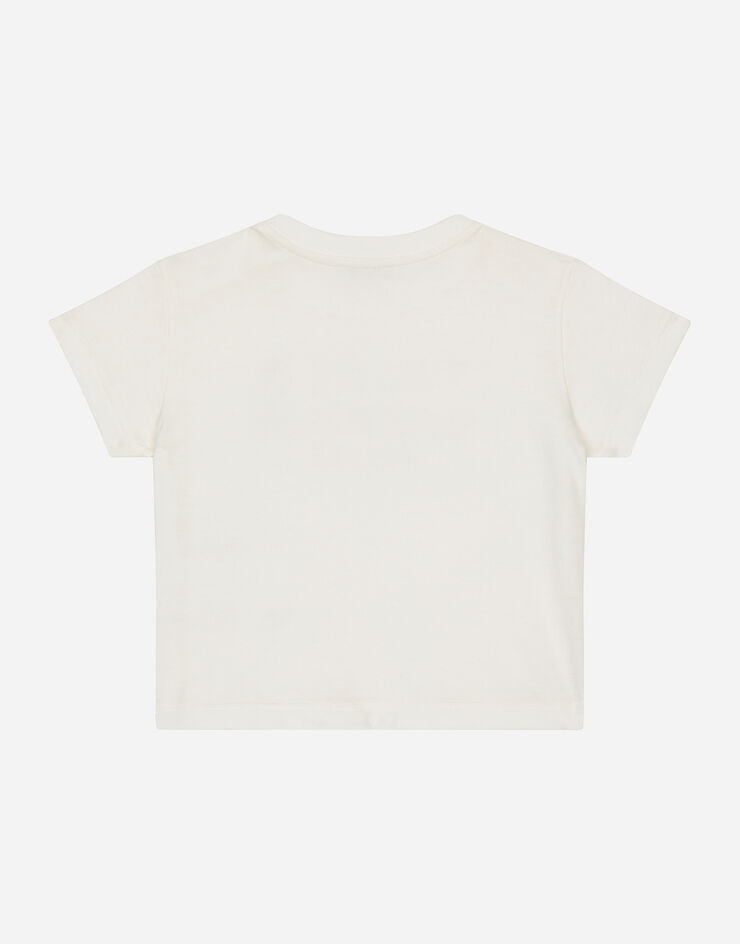 Dolce & Gabbana Jersey T-shirt with Dolce&Gabbana logo White L1JTEYG7NXH