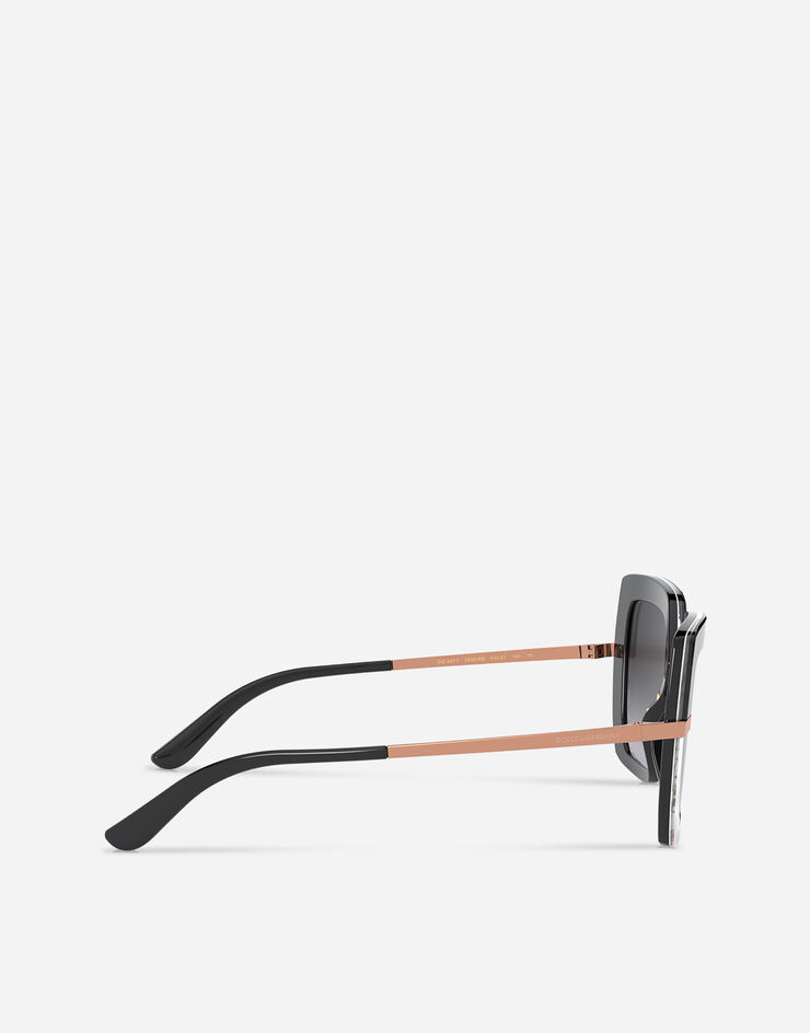 Dolce & Gabbana Half print sunglasses ブラック VG4373VP08G