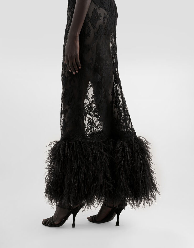 Dolce & Gabbana Chantilly lace dress Black F60DFZHLMQJ