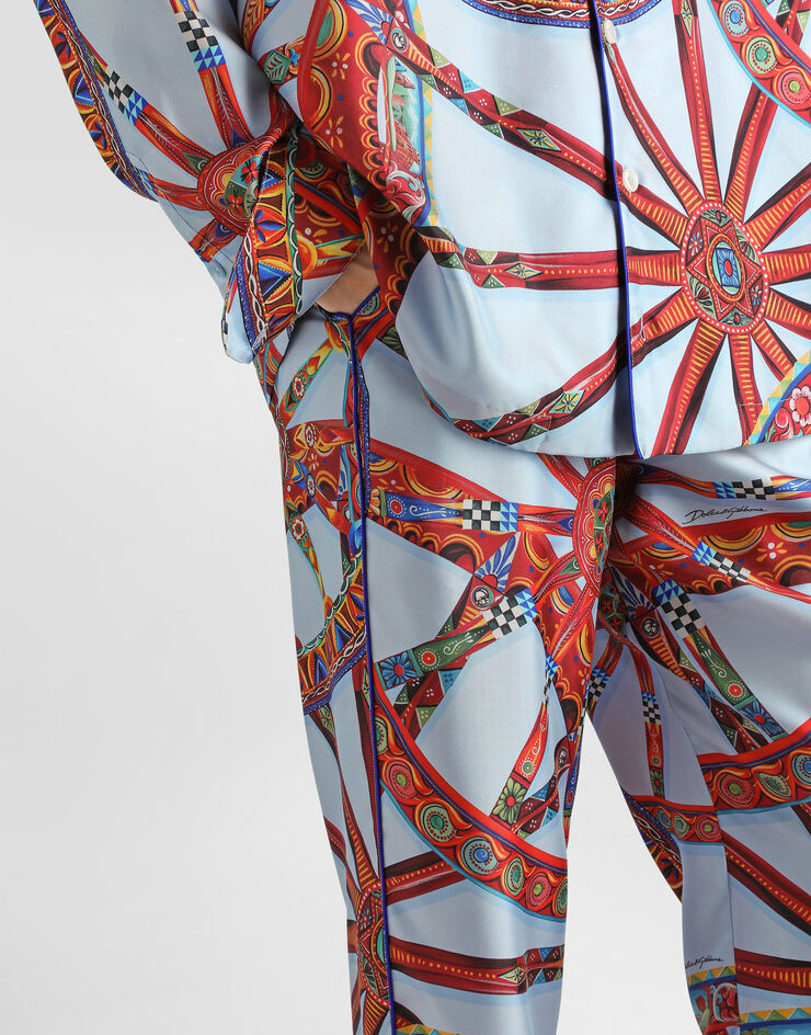 Dolce & Gabbana Carretto-print vanity twill trousers Dolce & Gabbana Carretto-print vanity twill trousers Multicolor GVRMATIS131
