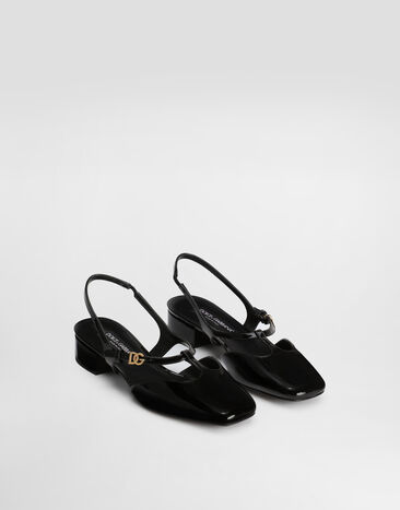 Dolce & Gabbana Patent leather slingback Black CG0955A1471