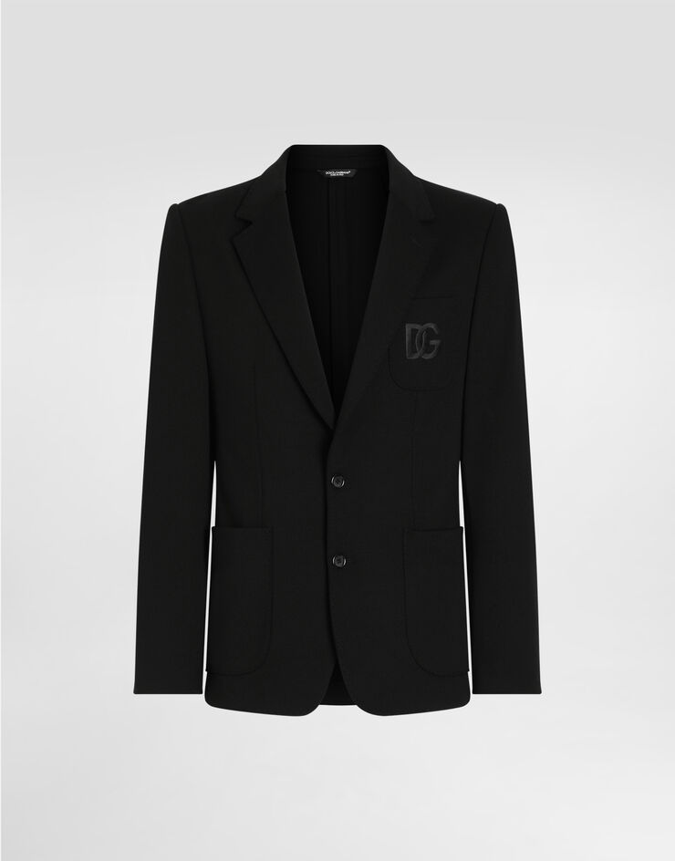 Dolce & Gabbana Portofino 弹力平纹针织夹克 黑 G2PT9ZFUGP0