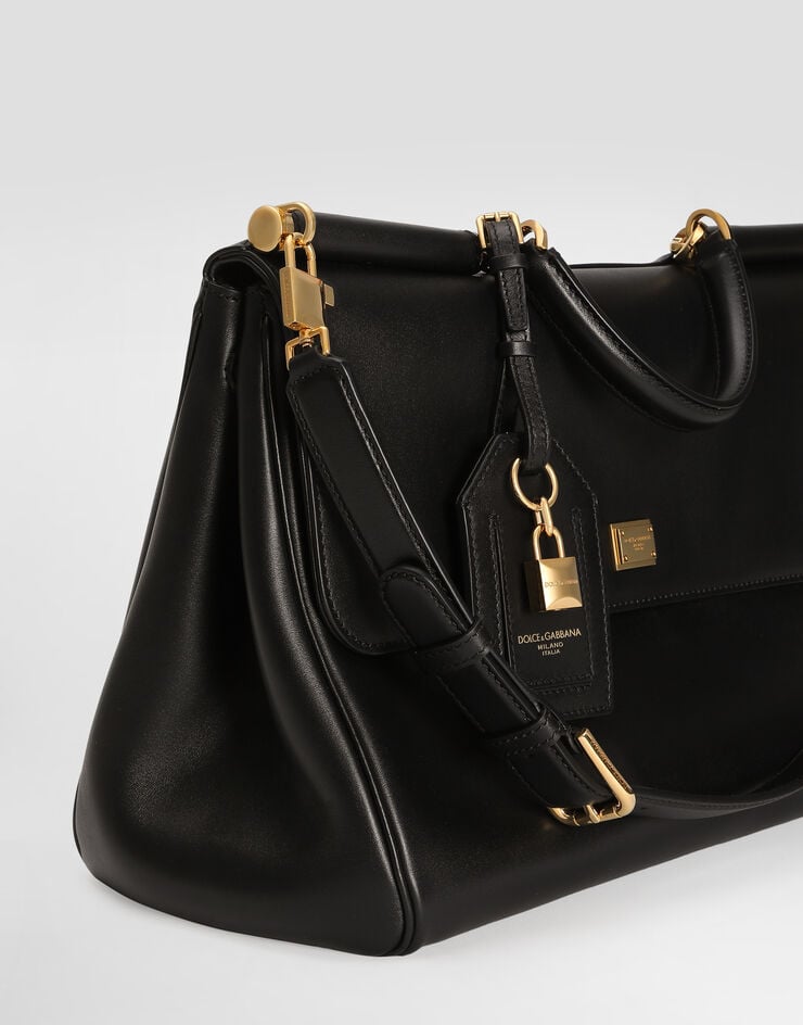 Dolce & Gabbana My Sicily handbag in plongé calfskin Black BB7814B7321