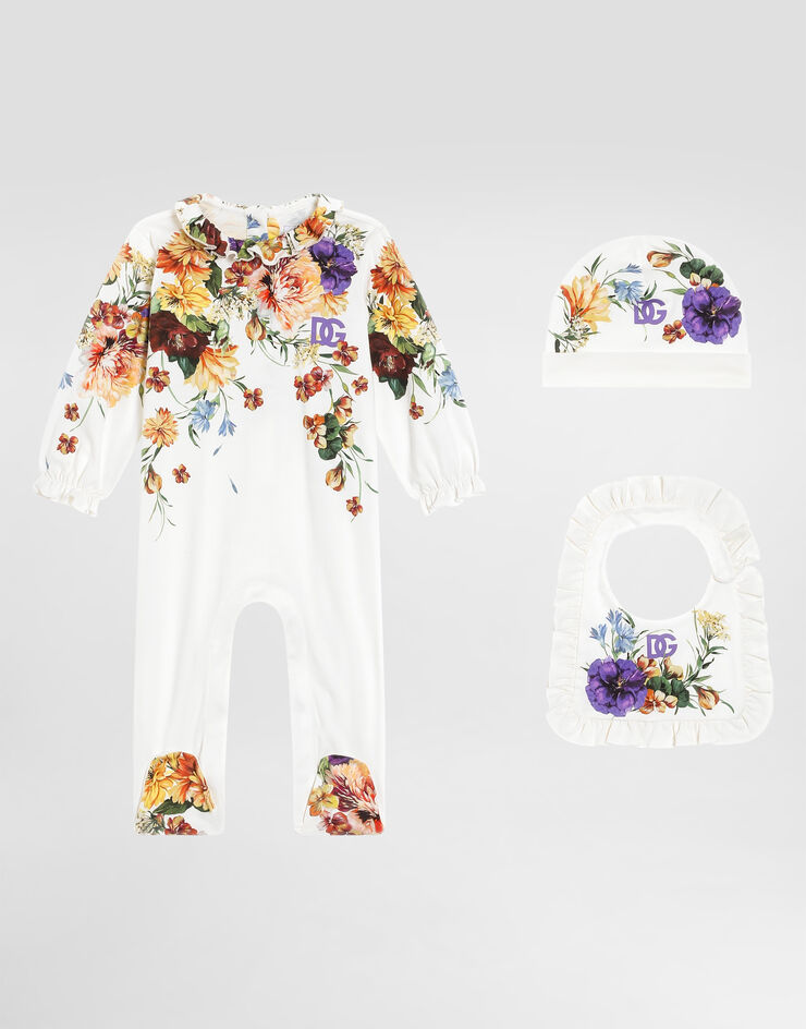 Dolce & Gabbana 3-teiliges Geschenkset aus Interlock mit Blumenprint Drucken L2JO4EII7IH