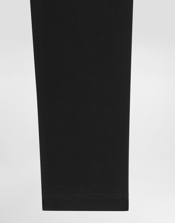 Dolce & Gabbana Interlock leggings with DG logo embroidery Black L5JPB8G7P1U