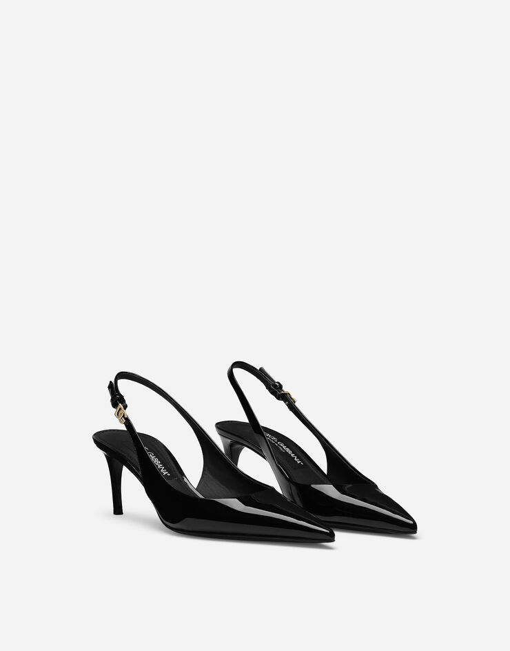 Dolce & Gabbana Patent leather slingbacks Black CG0747A1471