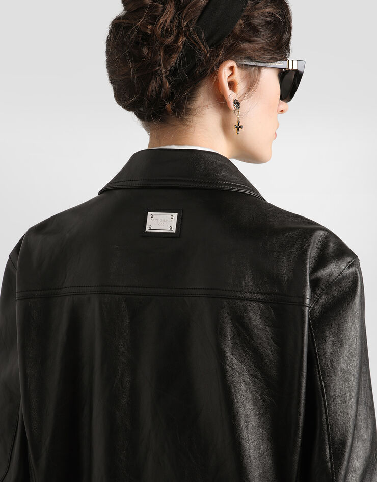 Dolce & Gabbana Nappa leather jacket Black F9S78LHULXO