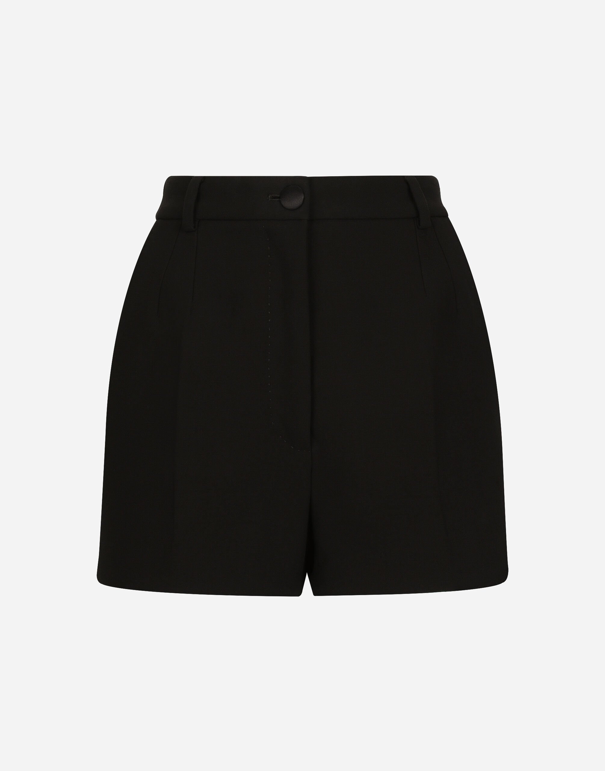 Dolce & Gabbana Double wool crepe shorts Black FTAM0TFU28J