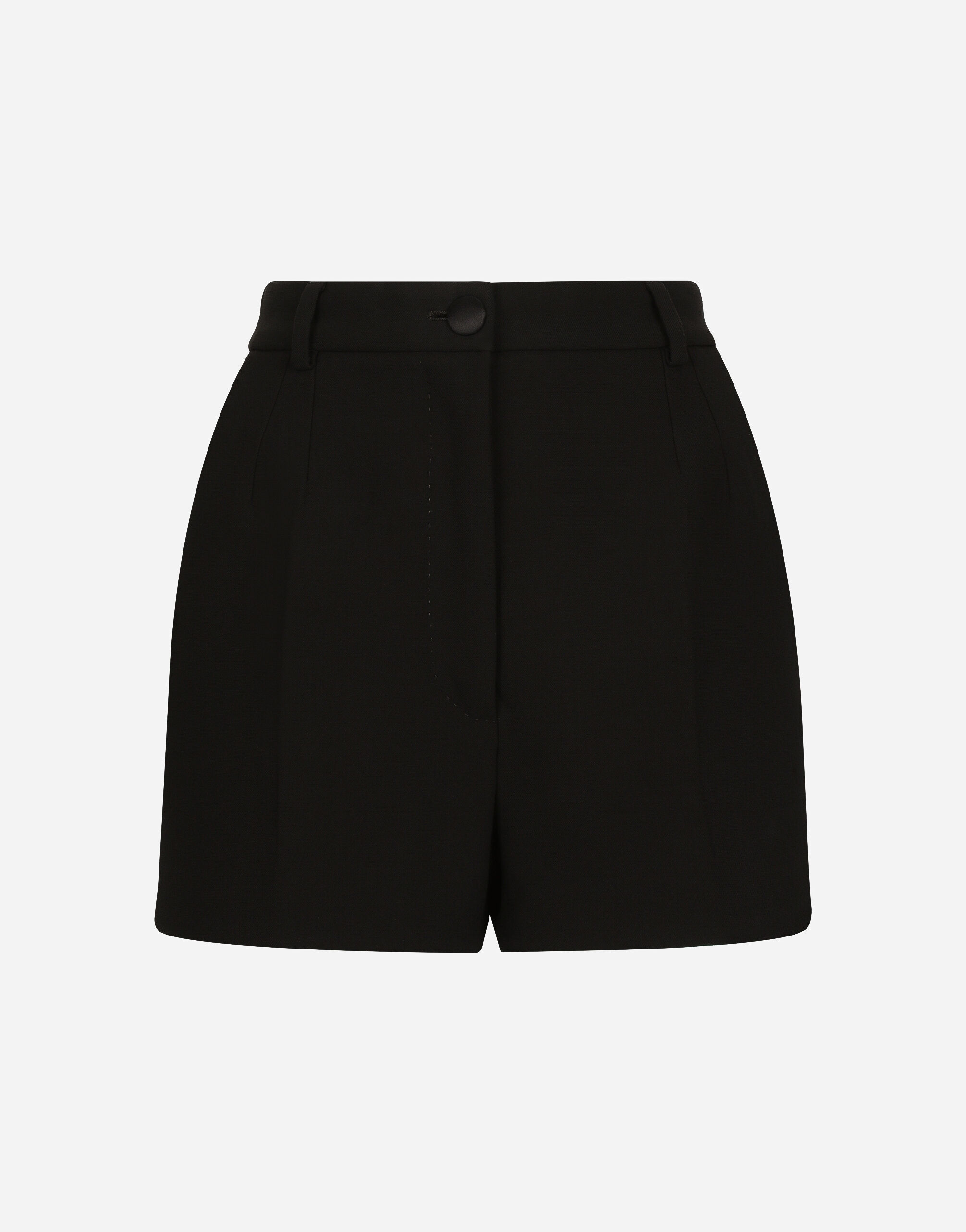 Dolce & Gabbana Double wool crepe shorts Black BB7287A1471