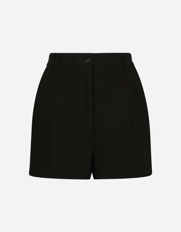 Dolce & Gabbana Short en double crêpe de laine Noir BB7287A1471