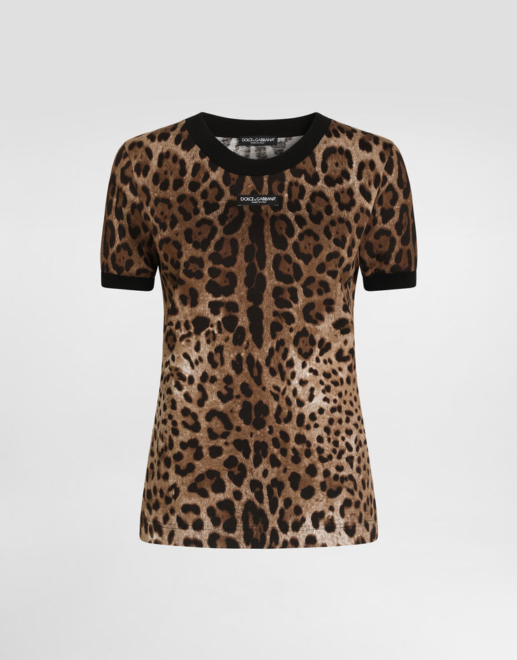 Dolce & Gabbana Leo-print jersey t-shirt Dolce & Gabbana Leo-print jersey t-shirt Print F8N08TFS78S