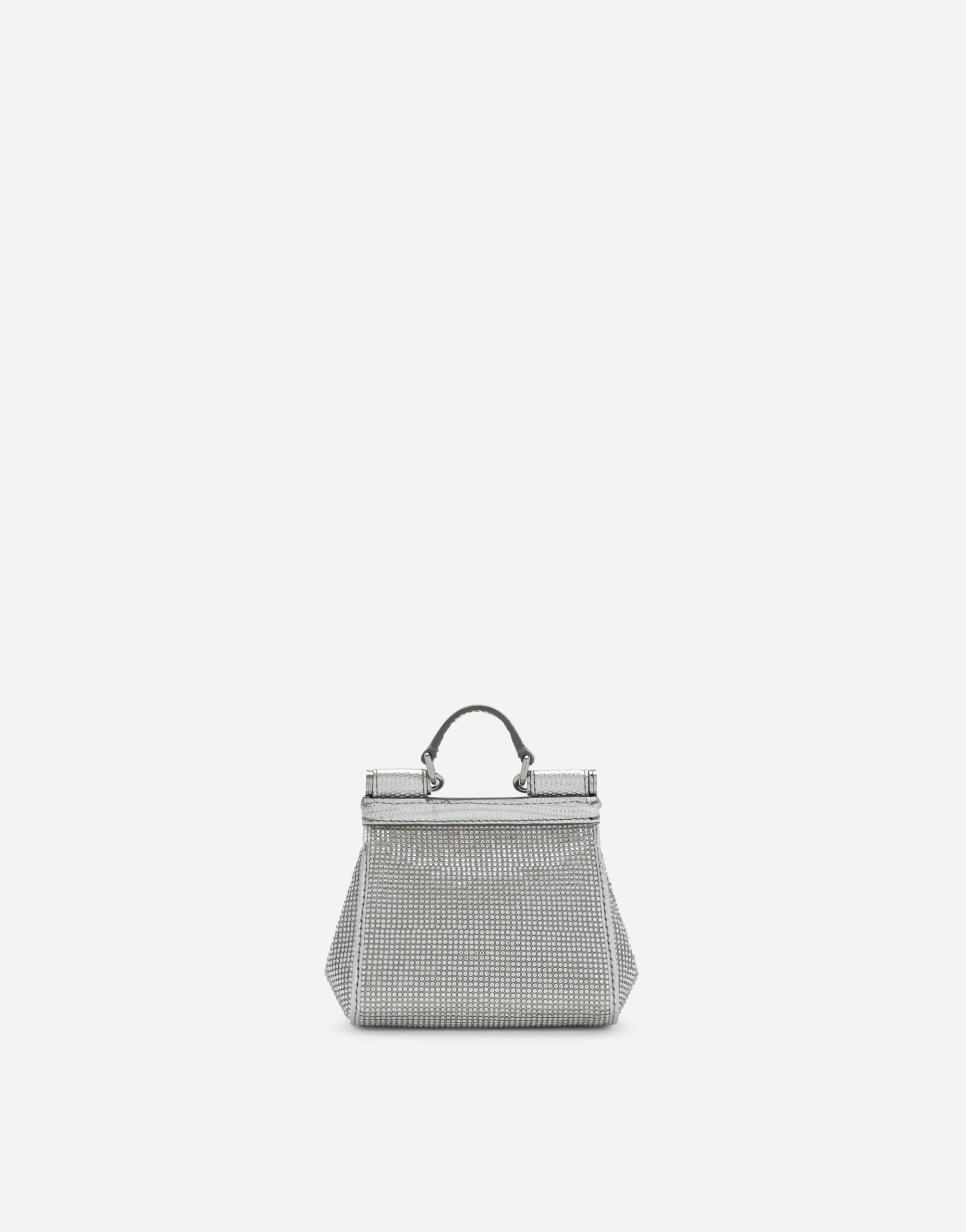KIM DOLCE GABBANA Mini satin Sicily bag with fusible rhinestones