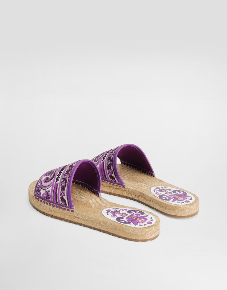 Dolce & Gabbana Espadrilles with Majolica embroidery Multicolor CE0148AV804