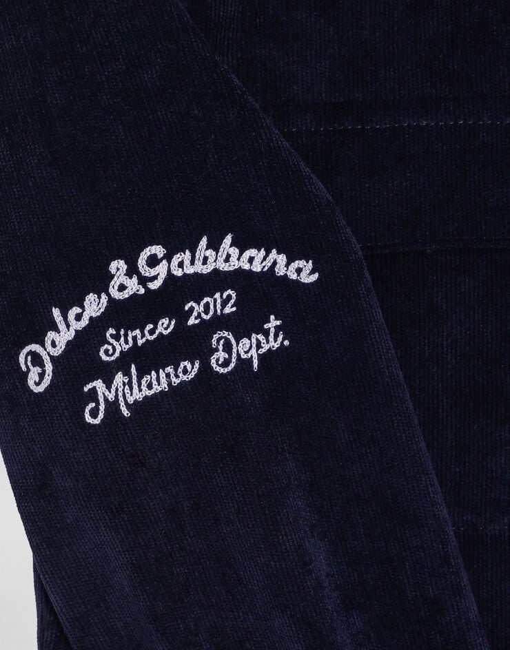 Dolce & Gabbana قميص كوردروي Blue L44S47FUEFO