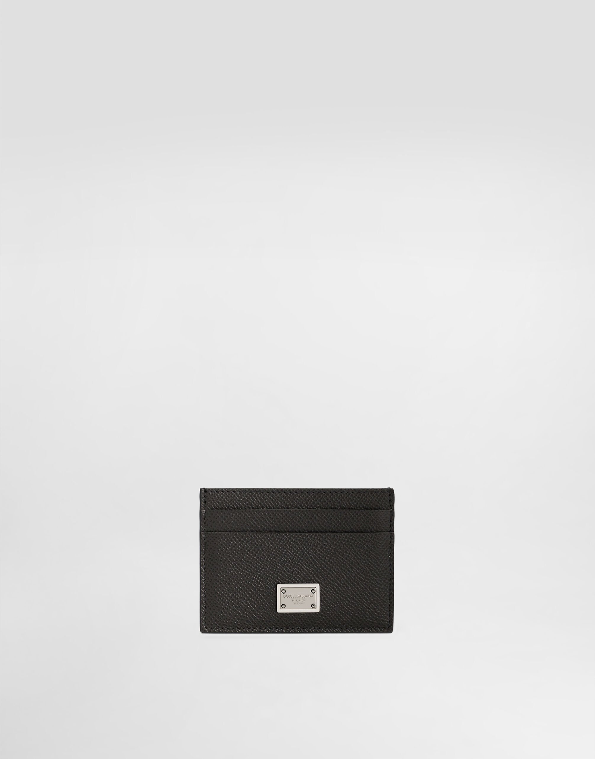 Leather Card Holder With Logo/ブラック/Dolce & Gabbana Dolce & Gabbana logo-print Leather Card Holder | Black