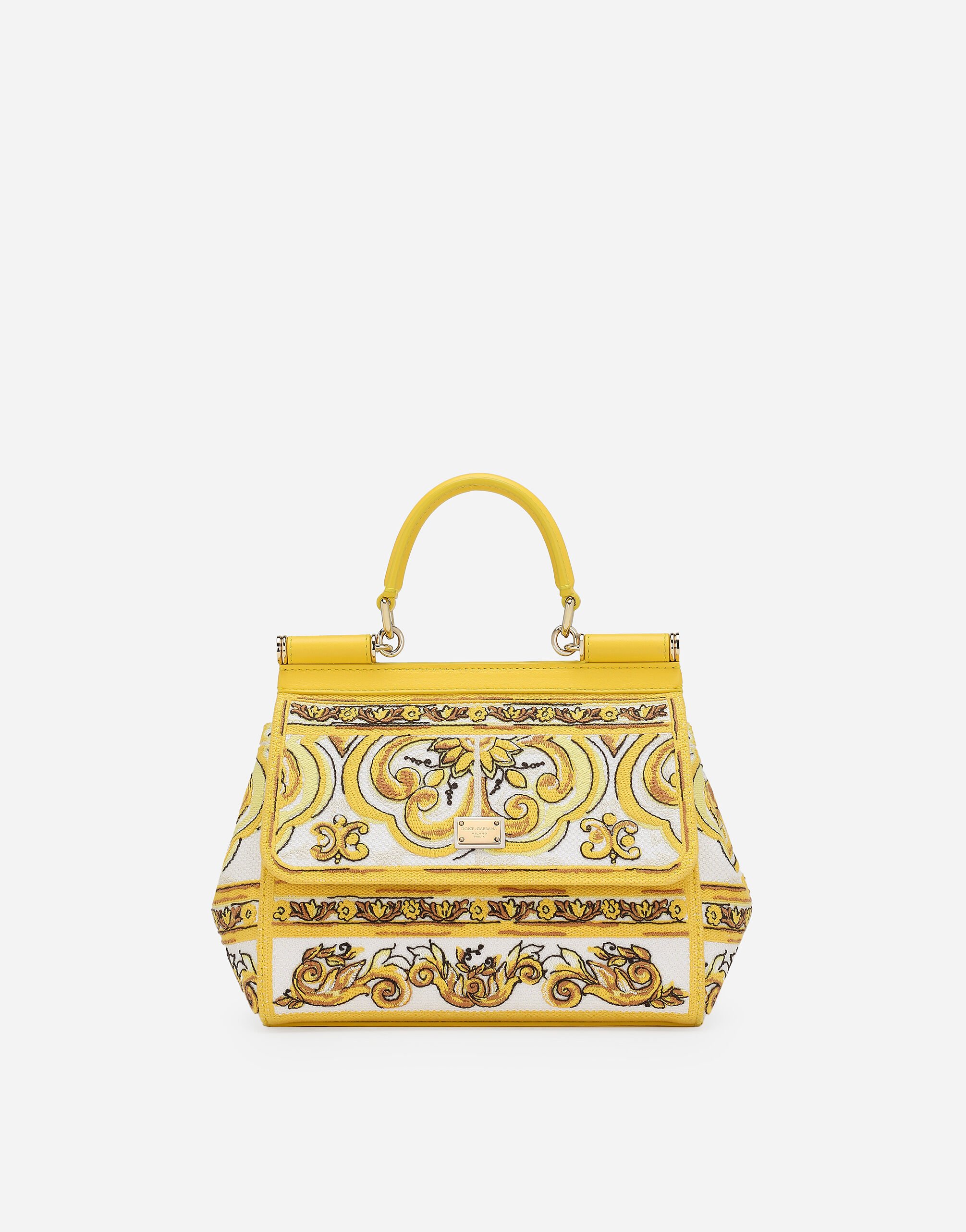 Dolce & Gabbana Sac à main moyen format Jaune BB6003AW050