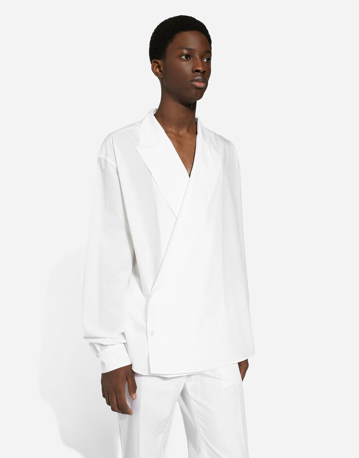 Dolce & Gabbana Camisa oversize de algodón Blanco G5LI3TFU5T9