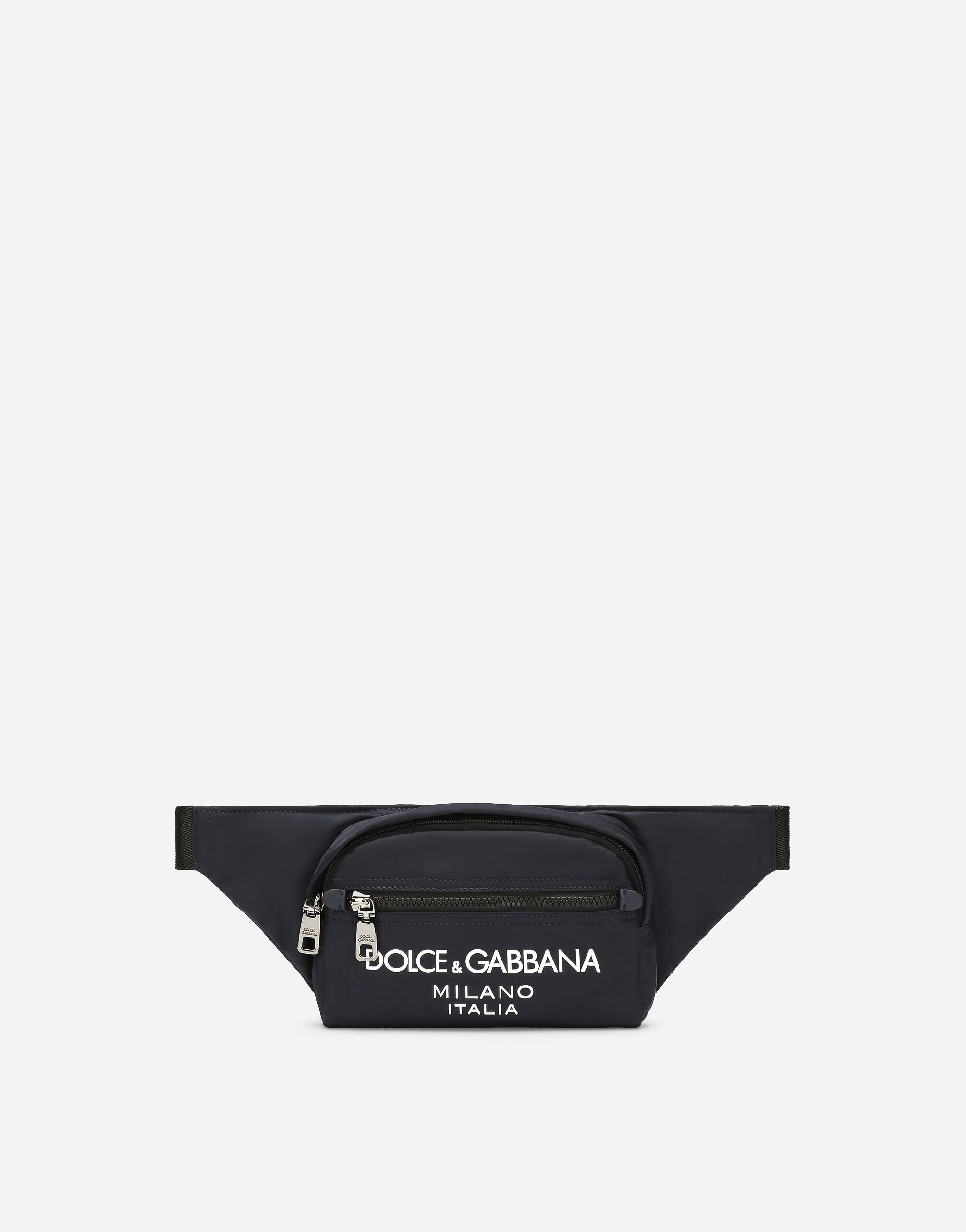 Dolce & Gabbana Kleine GÃ¼rteltasche aus Nylon Schwarz BM2336AG182