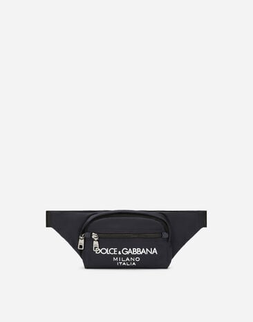 Dolce&Gabbana Kleine GÃ¼rteltasche aus Nylon Grau BM2279AP549