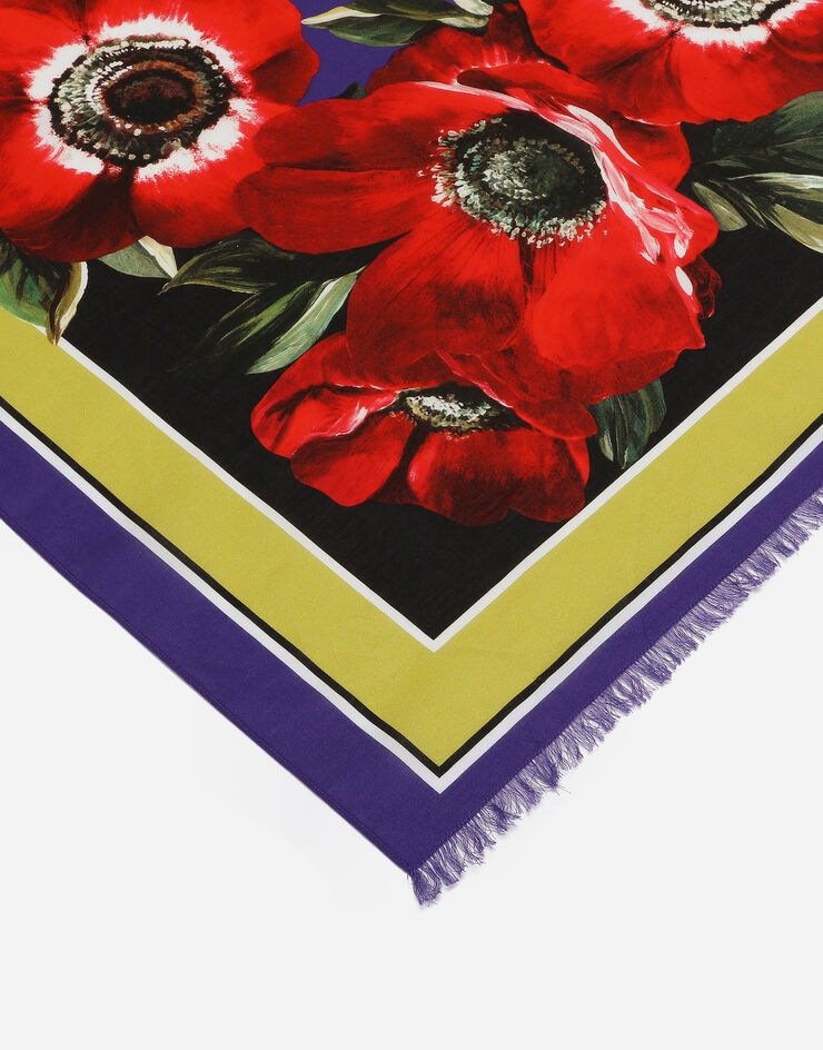 Dolce & Gabbana Cotton sarong with anemone print (110 x 190) 印花 O4A01JFI5IF