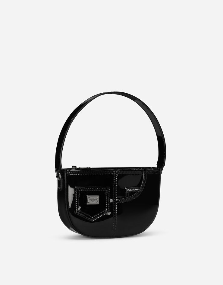 Dolce & Gabbana Bolso de hombro en charol Negro EB0242A1471