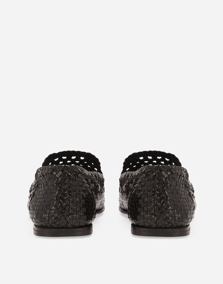Dolce & Gabbana Slipper aus Ziegenleder Schwarz A50634AZ870