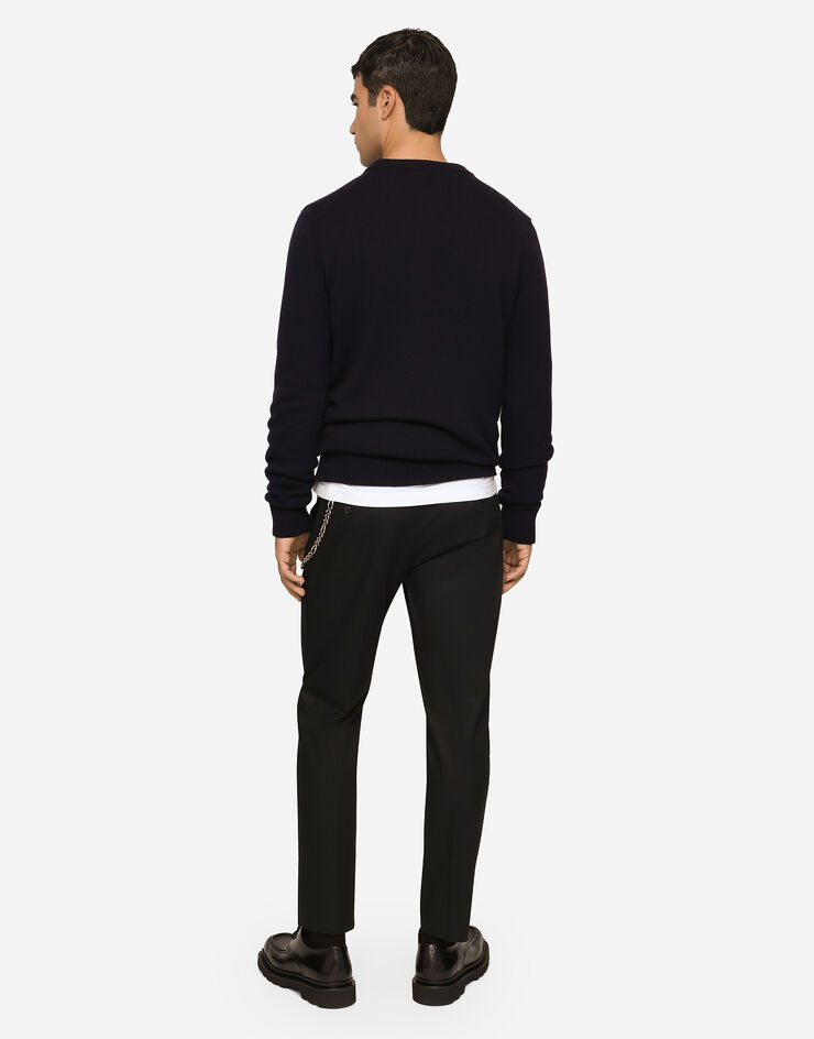 Dolce & Gabbana Stretch gabardine trousers Blue GY6IETGG825