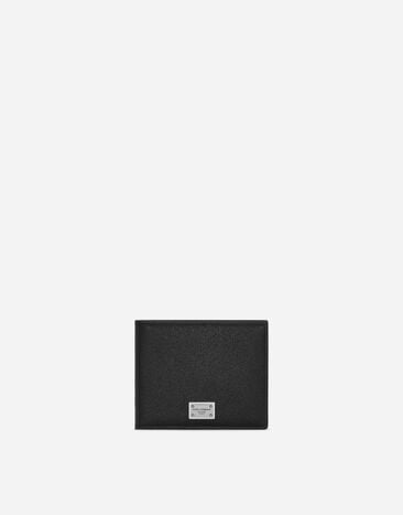 Dolce & Gabbana Calfskin wallet with coin pocket and logo tag Black BP1321AZ602