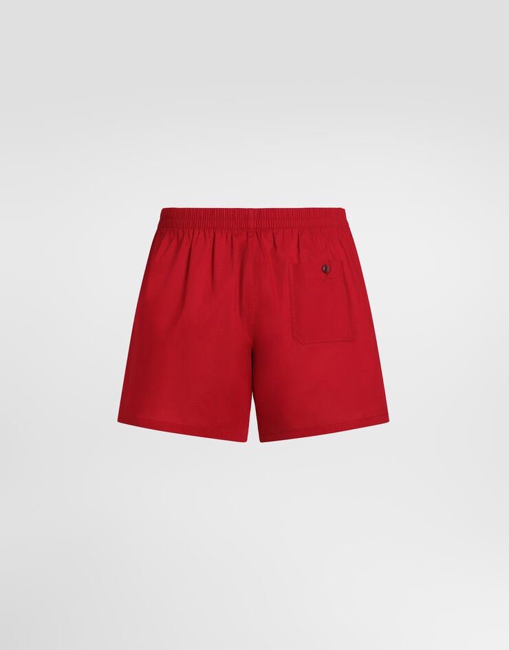 Dolce & Gabbana Boxer en popeline de coton Dolce & Gabbana Boxer en popeline de coton Rouge M3A21TON0ED