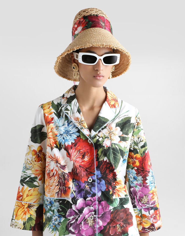 Dolce & Gabbana Flower-bouquet print poplin shirt Print F5T65THS5TR
