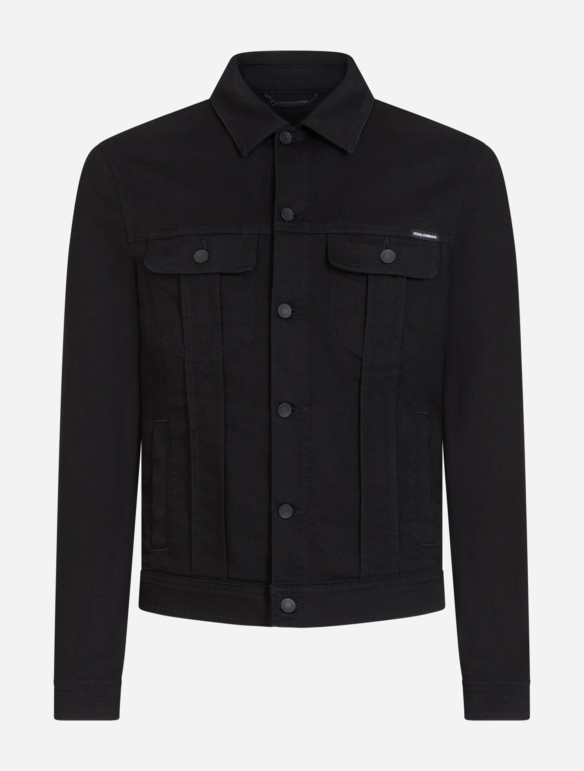 Dolce & Gabbana Washed black stretch denim jacket Multicolor G2QU4TFR2ZJ