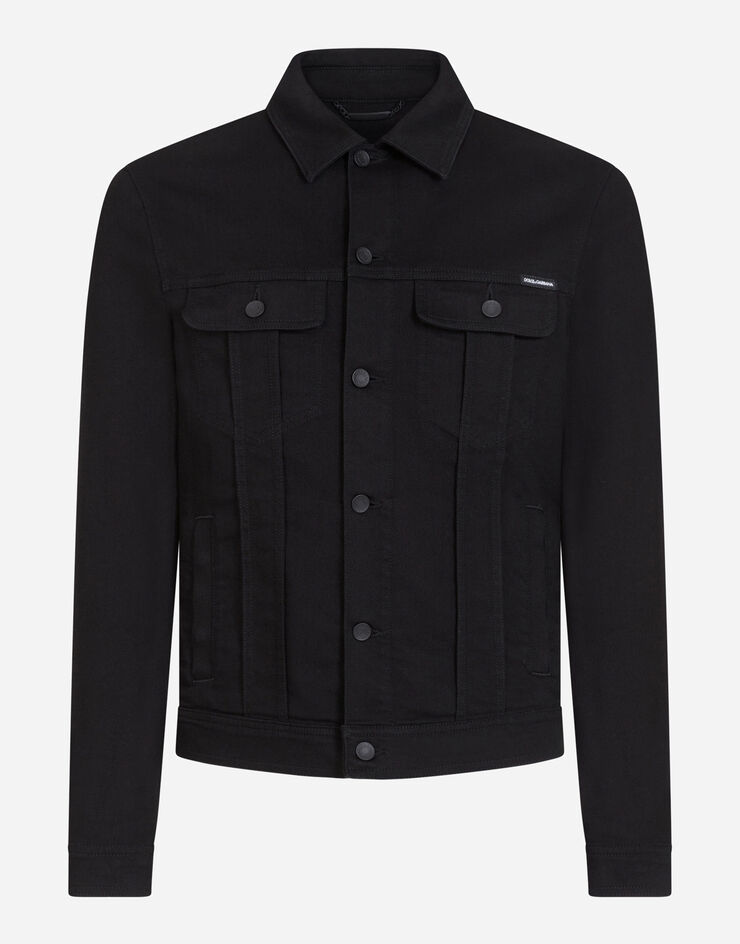 Dolce & Gabbana Washed black stretch denim jacket Black G9JC2DG8CN9