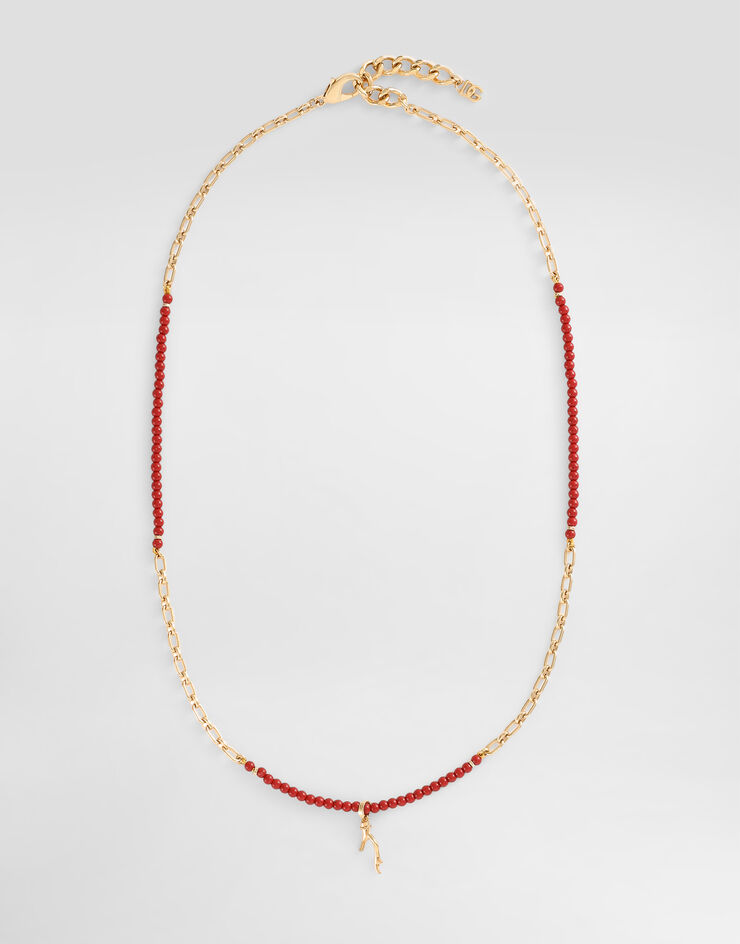 Dolce & Gabbana Metal necklace with gemstones and charms Gold WNO5C3W1111