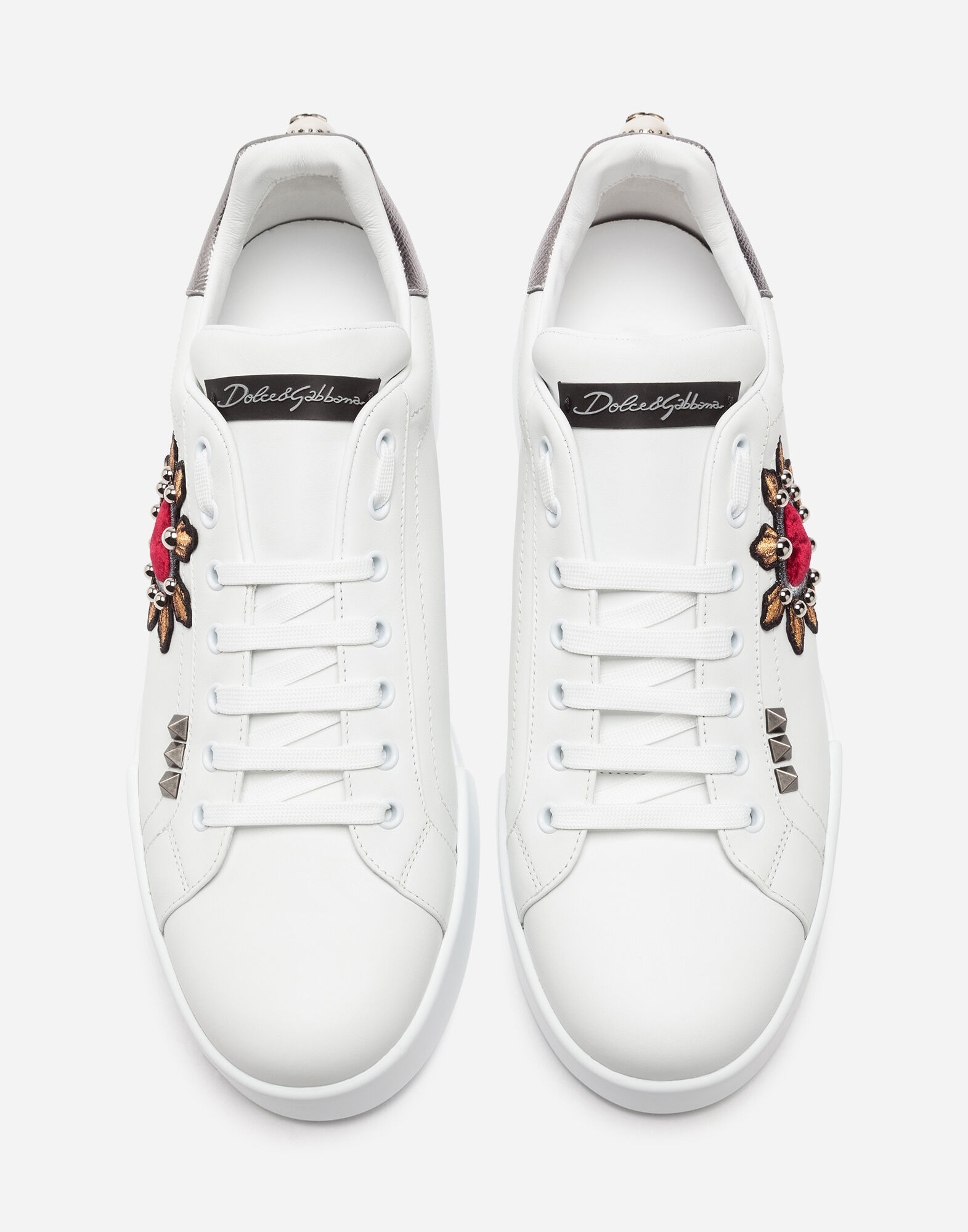 【DOLCE&GABBANA】カーフスキンポルトフィーノスニーカー パッチ DOLCE&GABBANA (ドルチェ ＆ ガッバーナ) パッチ付きカーフ