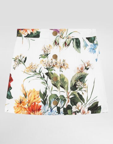 Dolce & Gabbana Rock aus Wandgewebe mit Blumenprint Drucken L55I68FSRQV