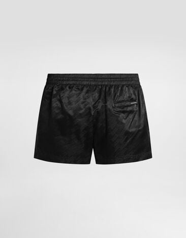 Dolce & Gabbana Badeboxer aus Jacquard mit Logo  M4A06TFJSDF
