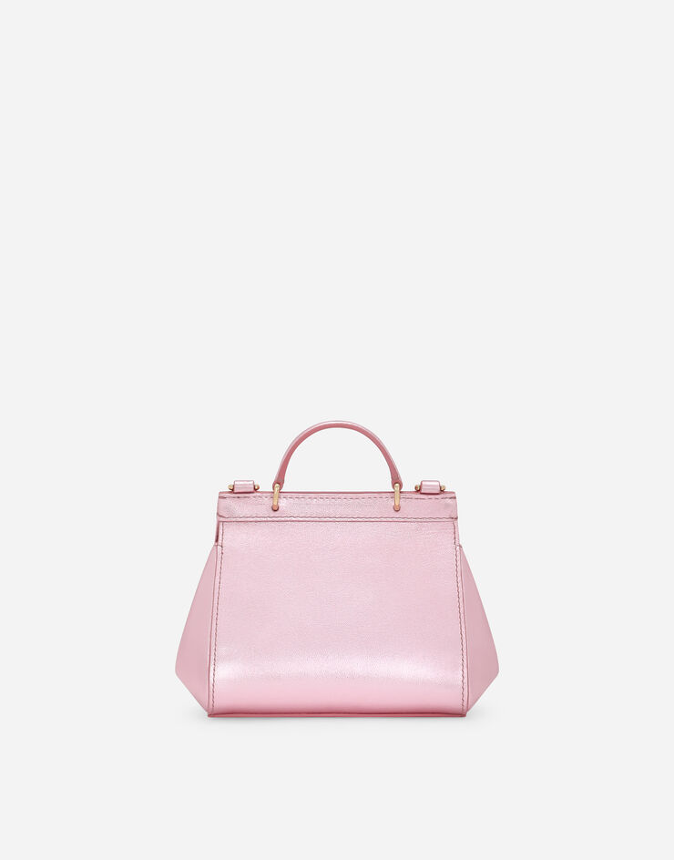 Dolce & Gabbana Сумка Sicily из ламинированной телячьей кожи розовый EB0003AA746