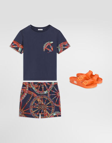 Dolce & Gabbana Carretto-print jersey t-shirt Multicolor L4JTITG7P9G