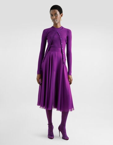 Dolce & Gabbana Viscose cardigan Purple FXV90TJFMZY