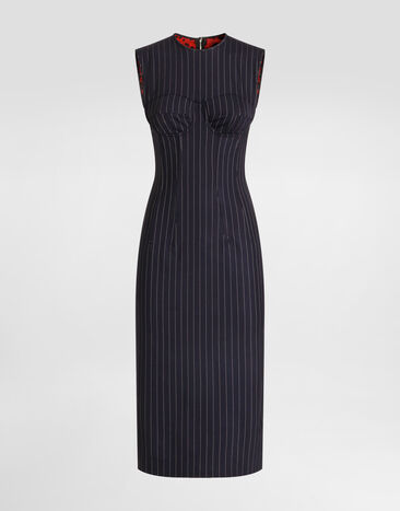 Dolce & Gabbana Pinstripe wool sheath dress Multicolor F6BDJTFRBDR