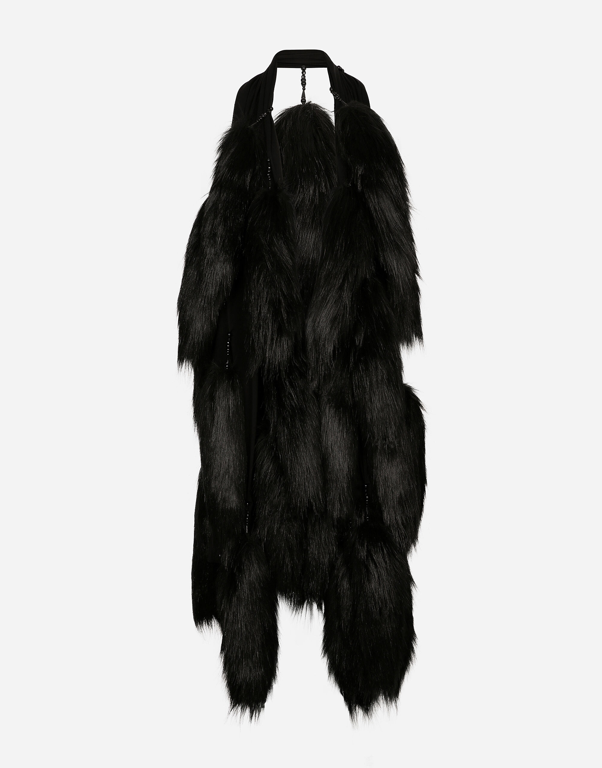 KIM DOLCE&GABBANA Faux fur stole in Black for Women