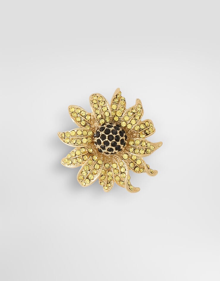 Dolce & Gabbana Sartoria floral brooch with rhinestones Dolce & Gabbana Sartoria floral brooch with rhinestones Gold WPS1F6W1111