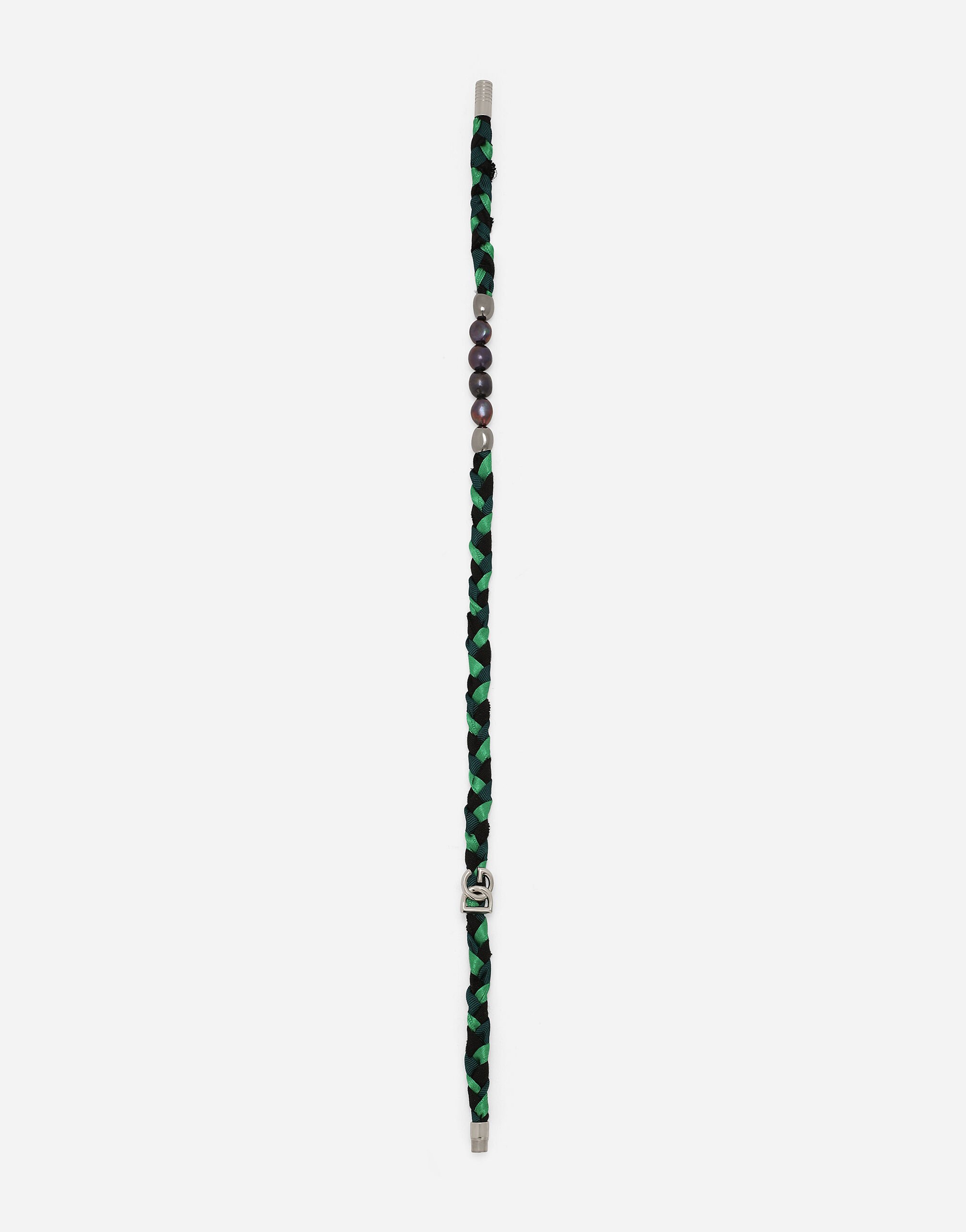マルチカラーのメンズ “Banano” interwoven bracelet