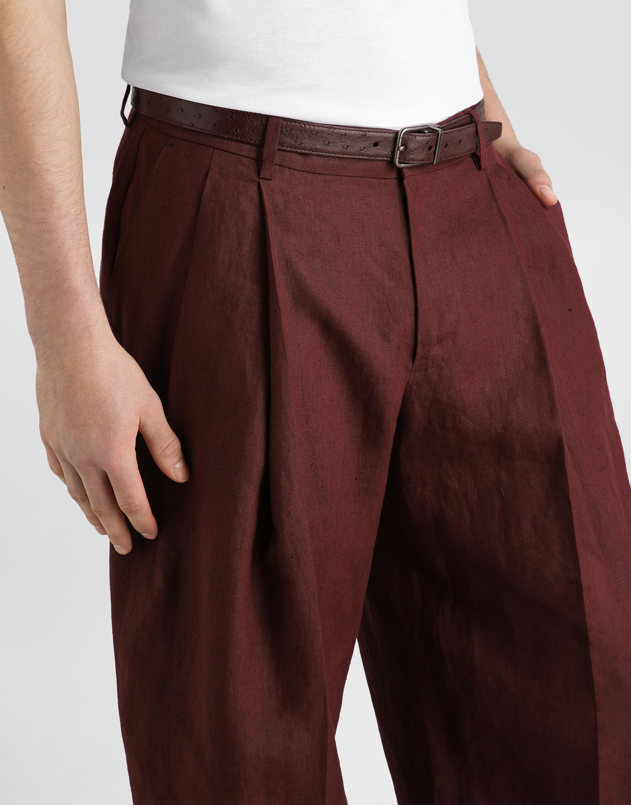 Linen trousers in Multicolor for Men | Dolce&Gabbana® US