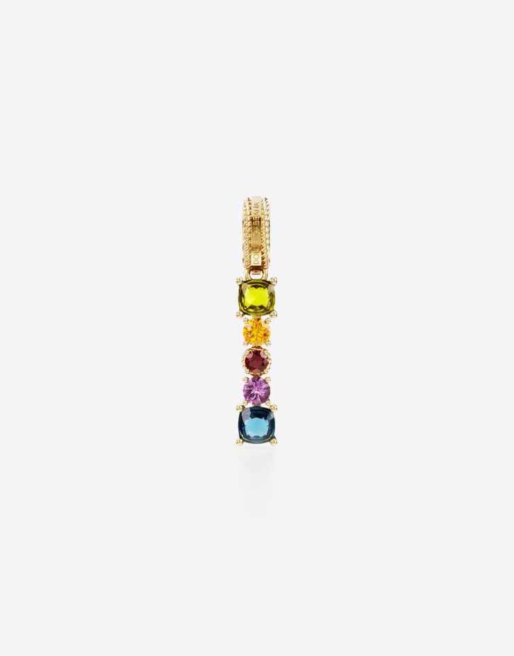 Dolce & Gabbana Charm I Rainbow alphabet aus 18-karätigem Gelbgold mit mehrfarbigen Edelsteinen GOLD WANR2GWMIXI