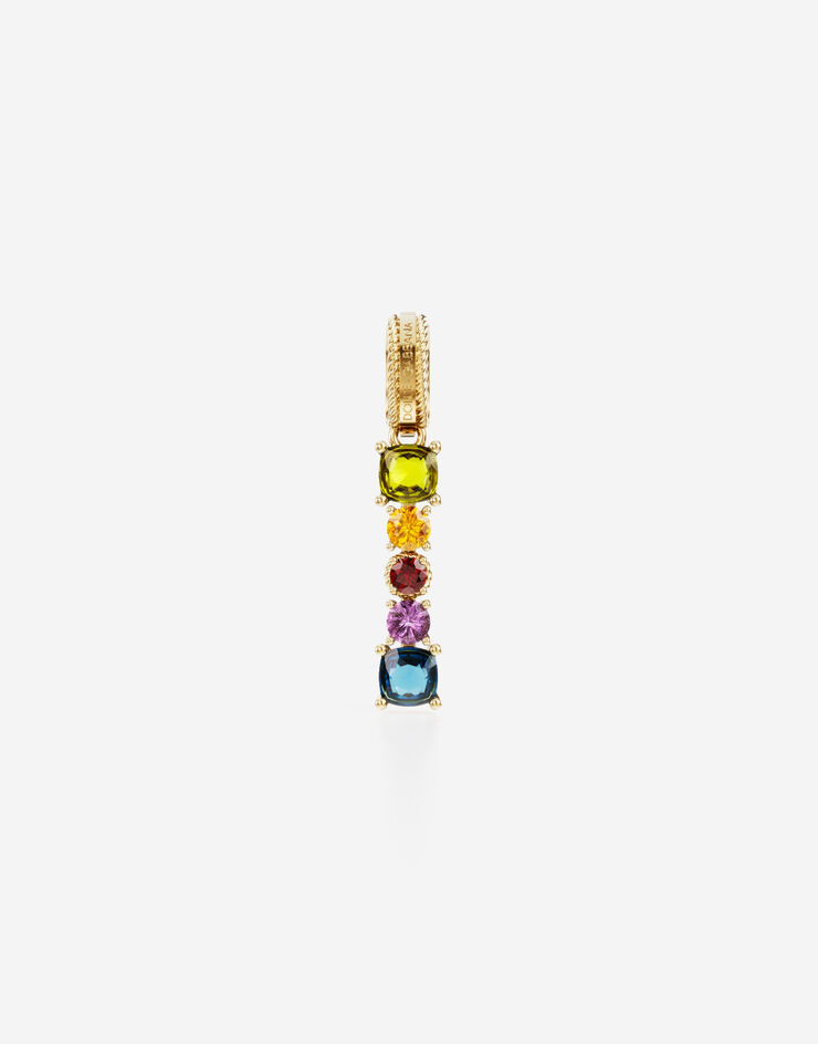 Dolce & Gabbana Letra I Rainbow Alphabet en oro amarillo de 18 kt con gemas multicolor Dorado WANR2GWMIXI