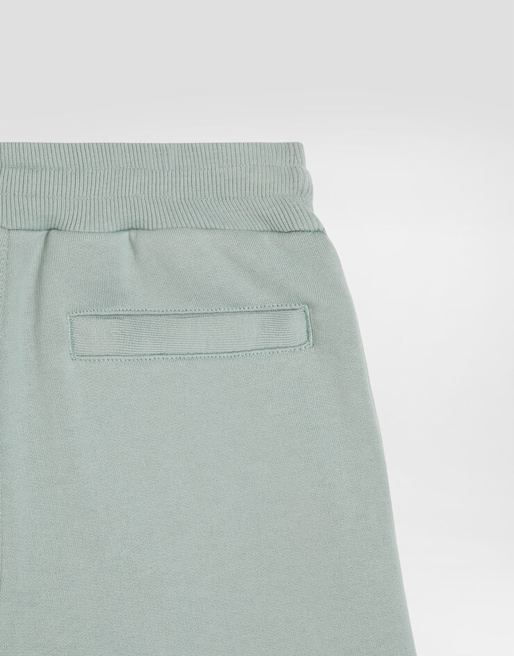 Dolce & Gabbana Fleece bermuda shorts with DG canvas embroidery Dolce & Gabbana Fleece bermuda shorts with DG canvas embroidery Green L4JQXBG7PRP