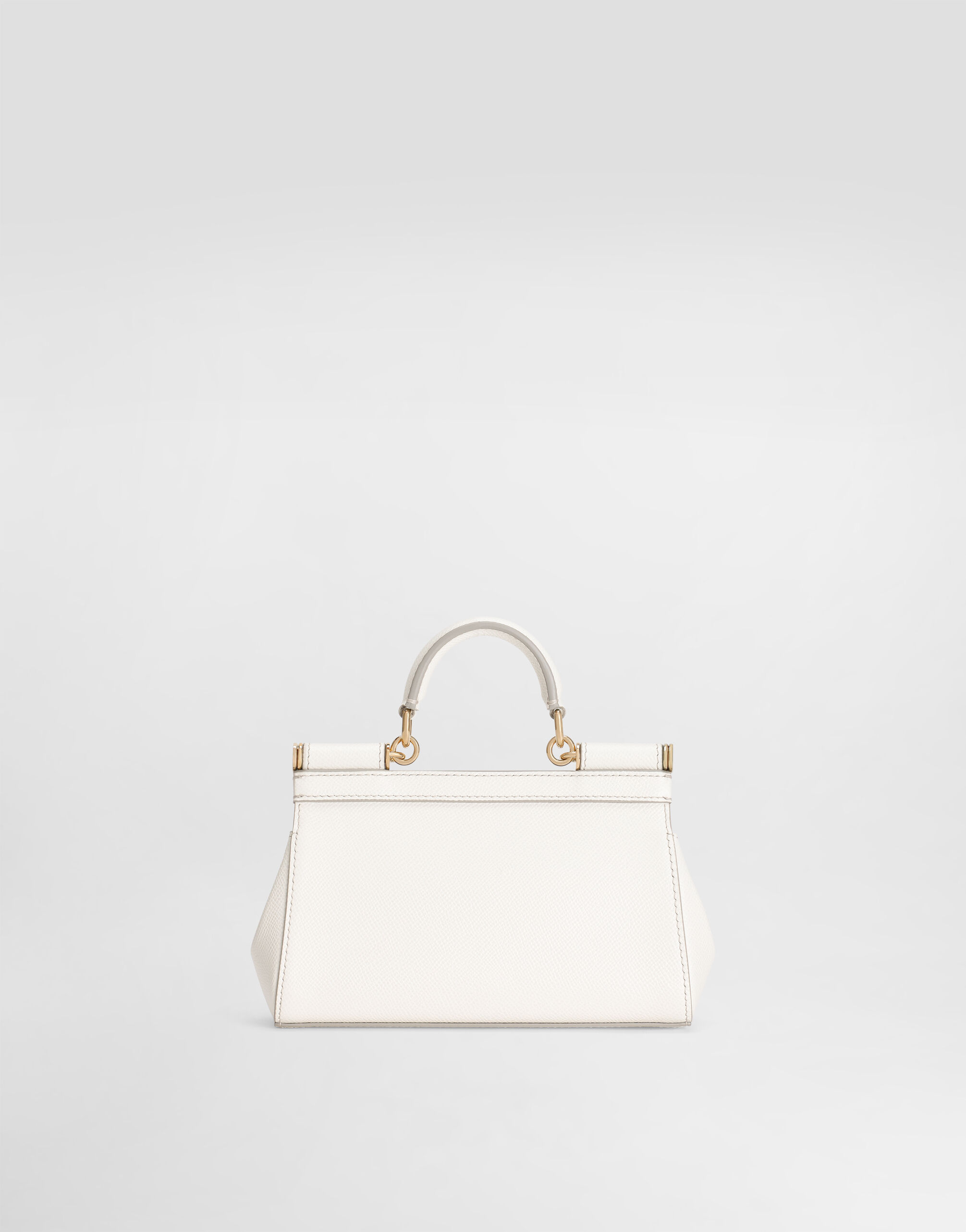 DOLCE & GABBANA☆シシリードーフィンレザーハンドバッグ☆White