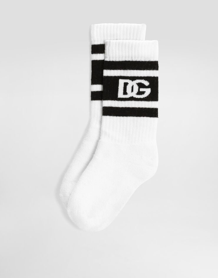 Dolce & Gabbana Calzini in cotone con logo Multicolore LBKAC5JBCAC