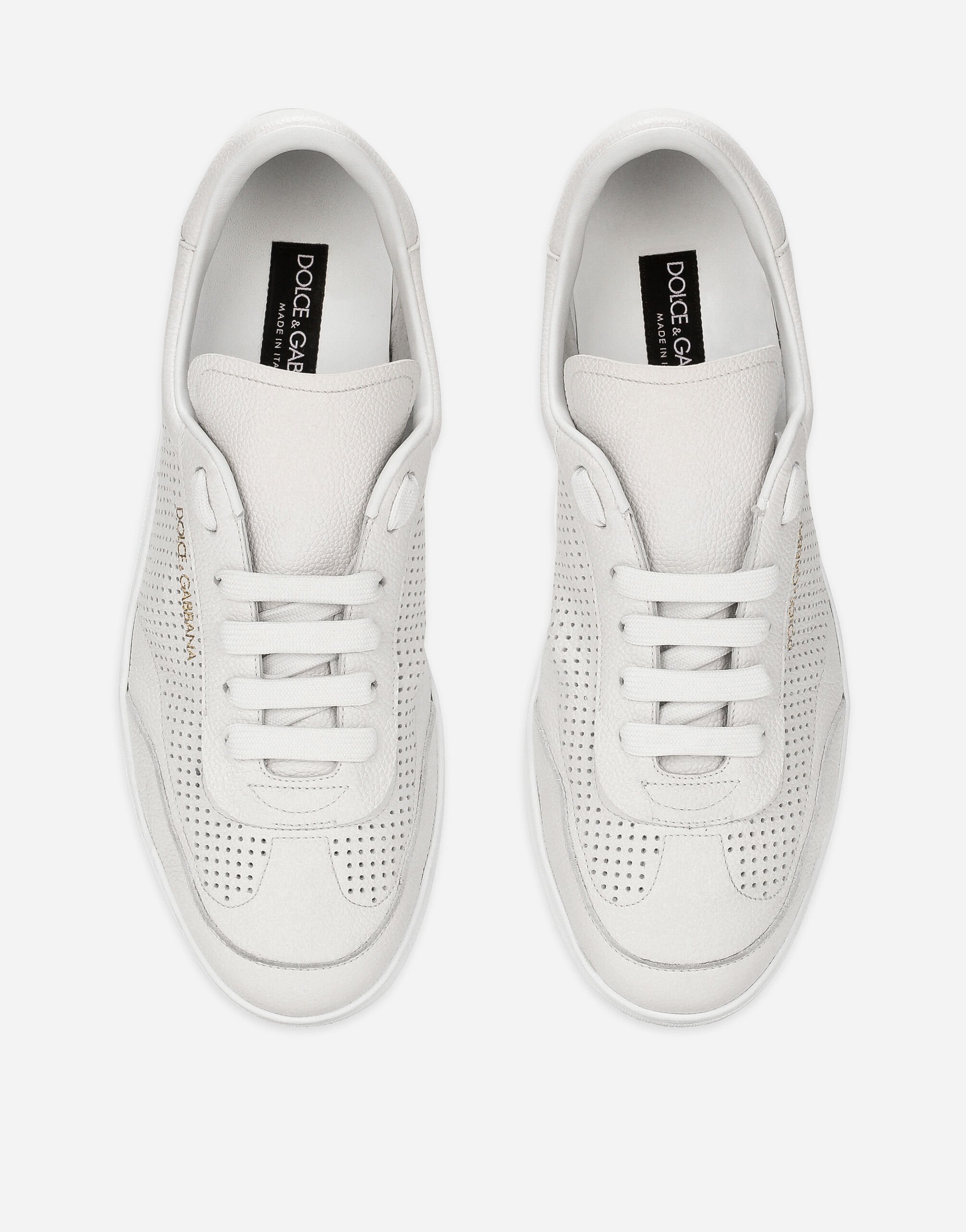 Perforated calfskin Saint Tropez sneakers in White for Men